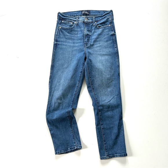 GAP Medium Indigo Cotton Stretch High Rise Vintage Slim Jeans - Picture 3 of 8